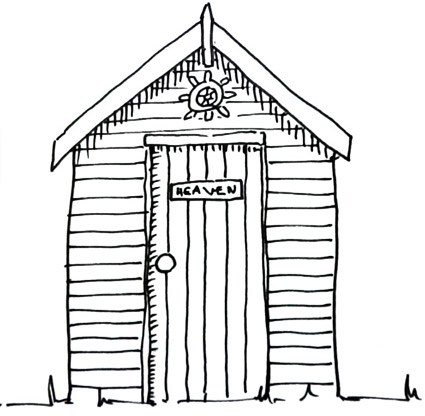 425x416 how to draw a beach hut real easy shoo rayner