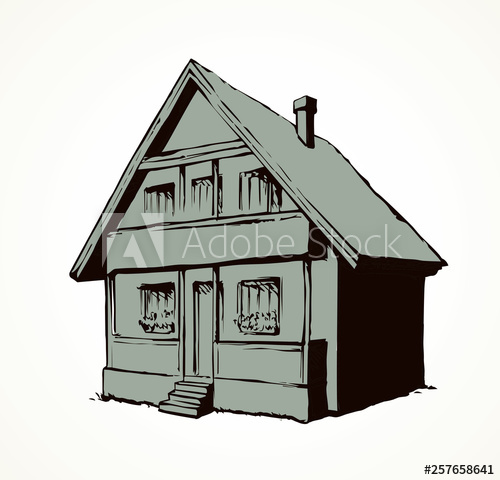 500x480 Vector Drawing House