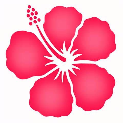 480x480 Simple Hibiscus Stencil Shaded From The Stencil Studio Crafts