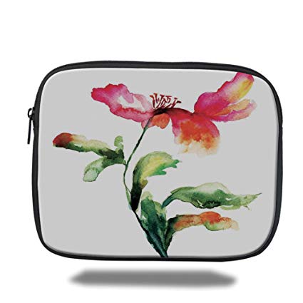 425x425 Laptop Sleeve Case,watercolor Flower,shaded Single