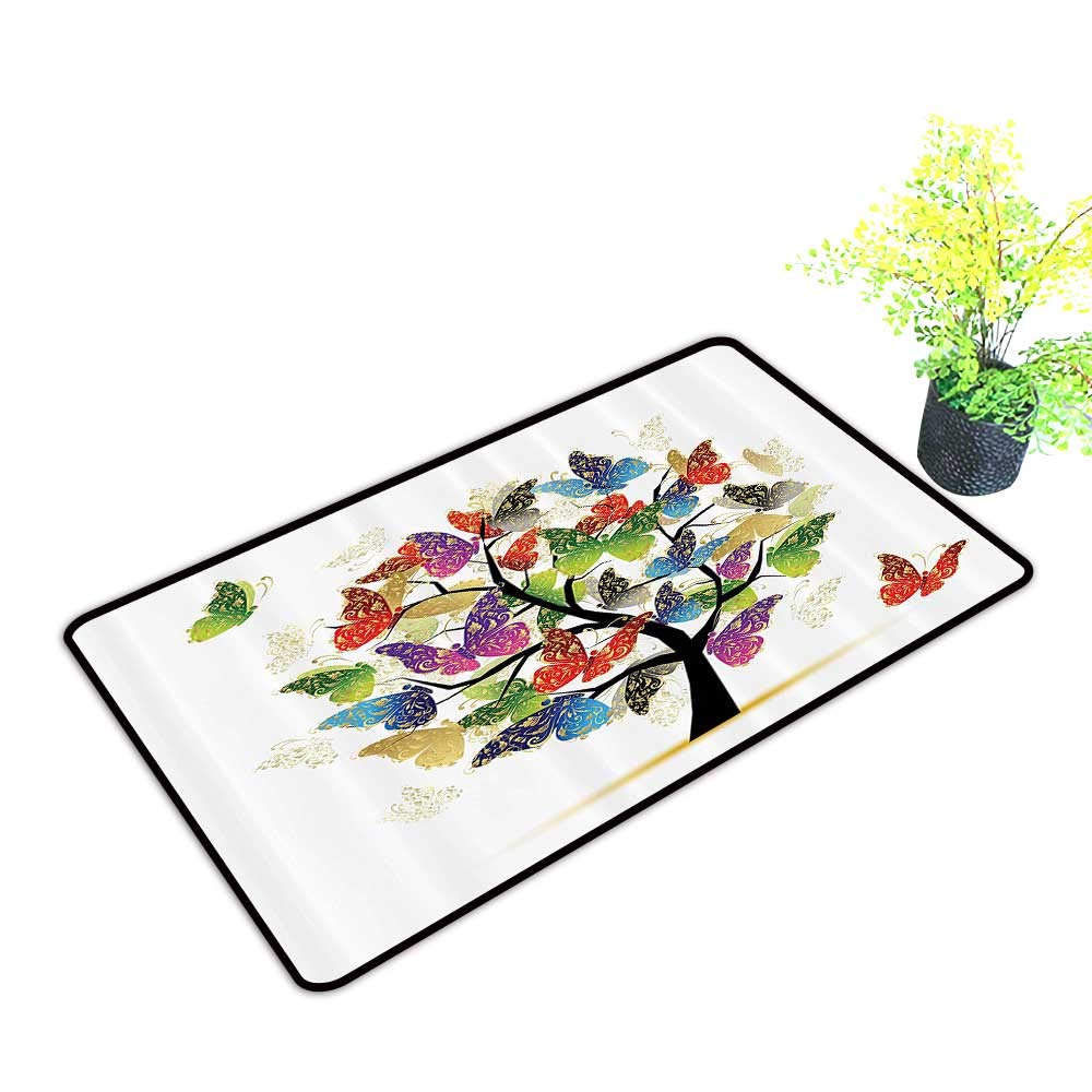 1000x1000 Gmnalahome Super Absorbs Mud Doormat Shaded Butterfly