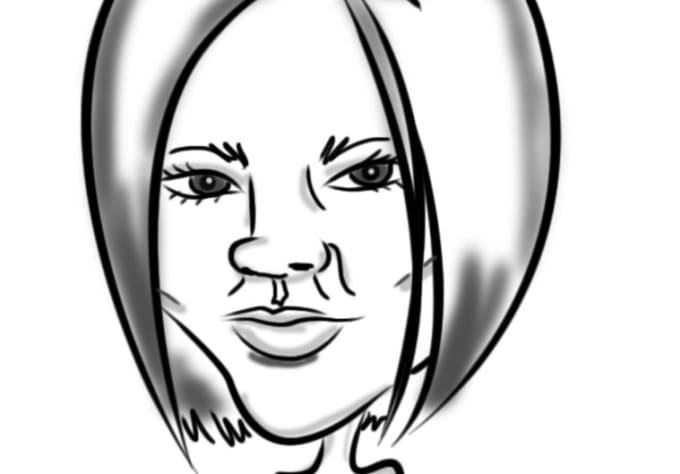 680x474 Draw A Caricature Outline And Shading Of Your Face