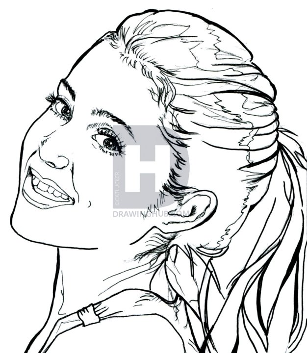 626x720 How To Draw Ariana Grande, Ariana Grande, Step