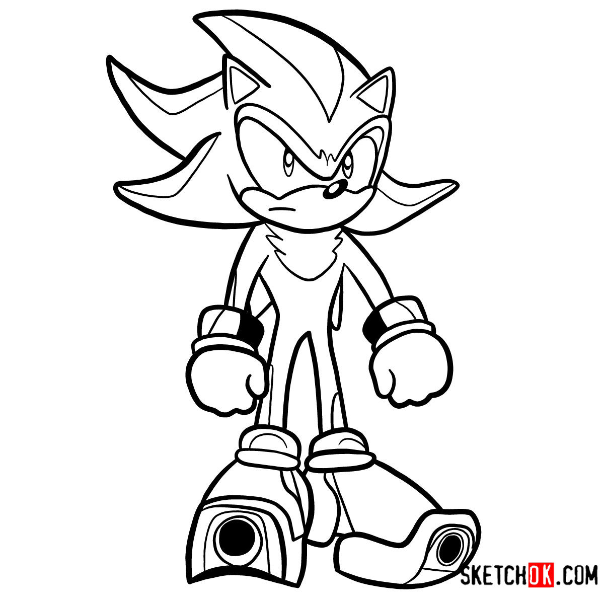 1200x1200 How To Draw Shadow The Hedgehog