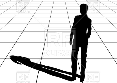 400x283 Man Shadow On Pavement Slabs Vector Image Of Science Education