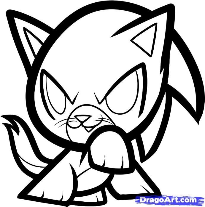 691x699 draw sonic cat, sonic kitty, step