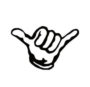 300x290 Hang Loose Shaka Aloha Surf Hand Sign Decal