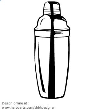 335x355 Drawn Cocktail Shaker