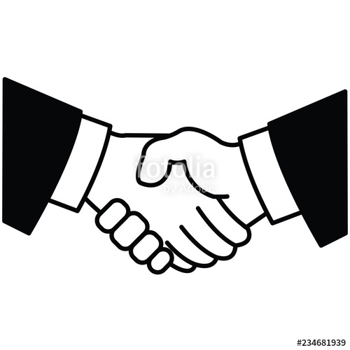 500x500 Shaking Hands Icon Business Concept Stock Image And Royalty