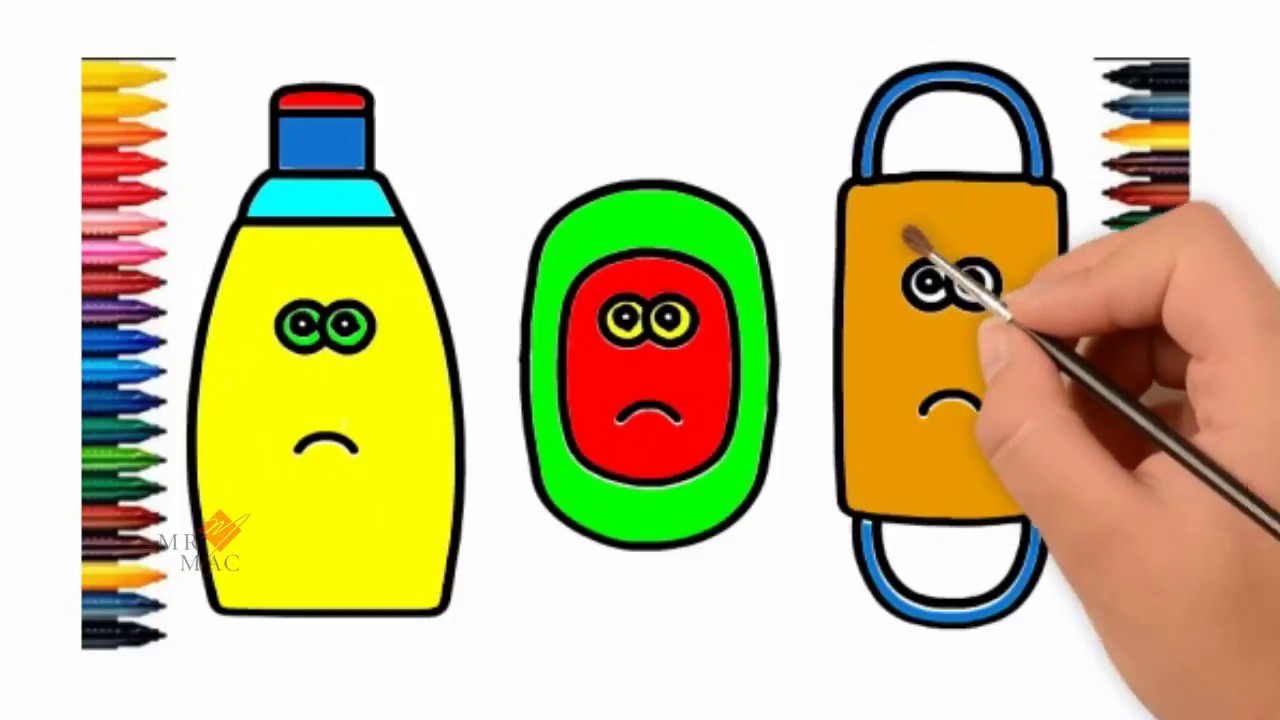 1280x720 coloring for baby with soap,shampoo wisp