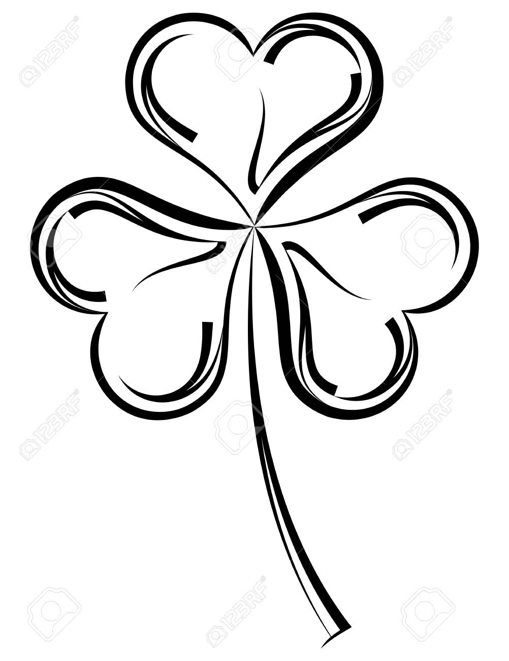 1002x1300 Huge Collection Of Leaf Clover Drawing' Download More Than