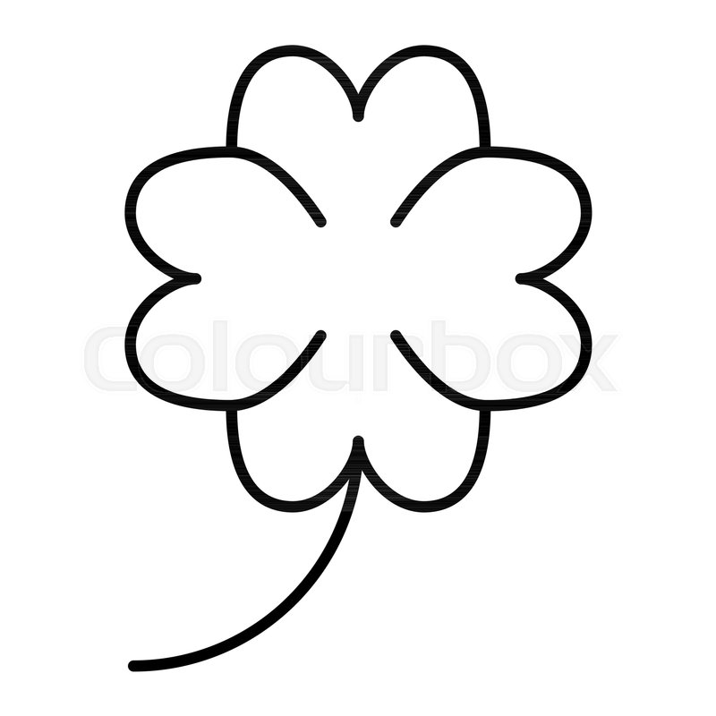 800x800 Four Leaf Clover Thin Line Icon St Stock Vector Colourbox