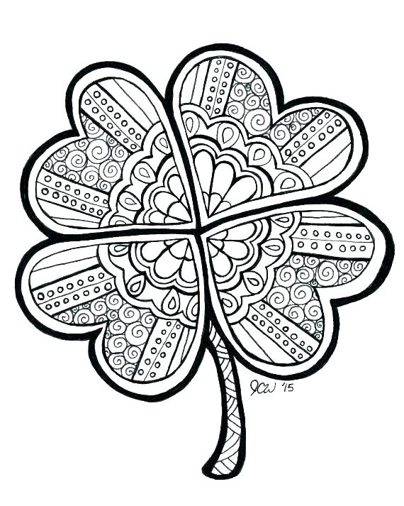 Shamrock Line Drawing | Free download on ClipArtMag