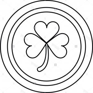 300x300 Hd Green Shamrock Outline Clip Art Drawing Sohadacouri