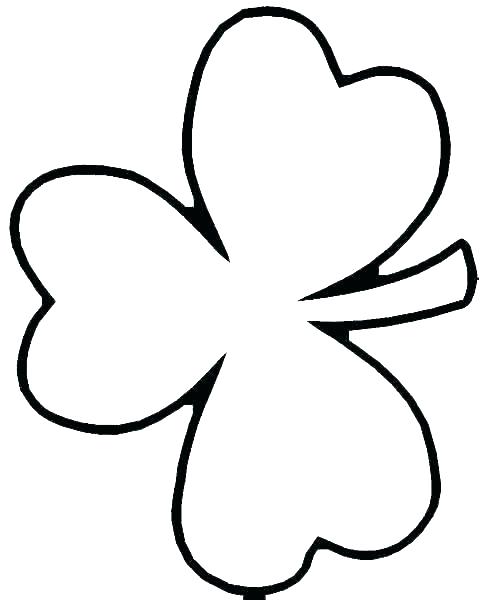 485x600 Shamrock Cut Out Pattern Free Coloring Large Template Printable