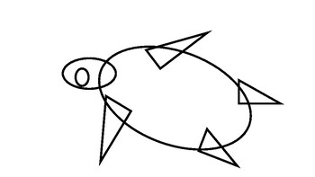 350x197 Geometric Shape Drawing With Cutout Option To Build The Animals