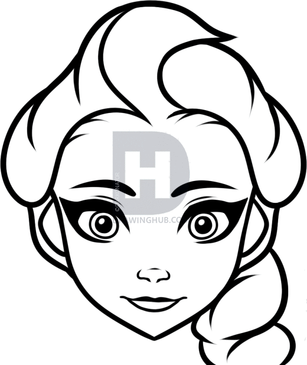 605x720 How To Draw Elsa Easy, Step