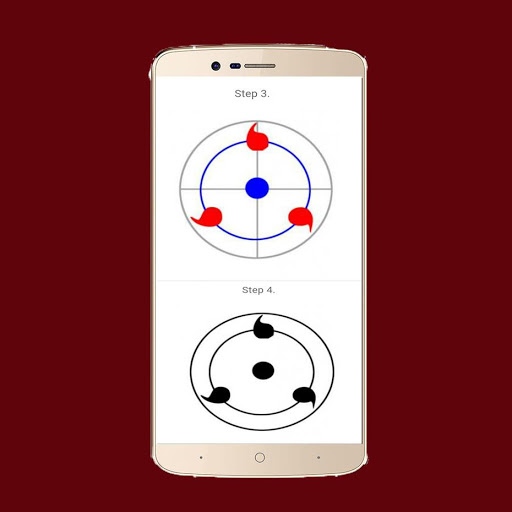 512x512 How To Draw Sharingan Step
