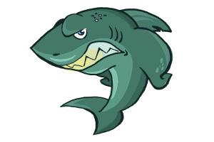 300x200 How To Draw A Cartoon Shark