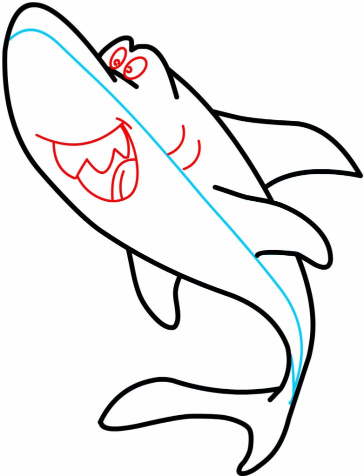 728x953 Easy Shark Face Drawing Cute Cartoon Mouth I Fertility