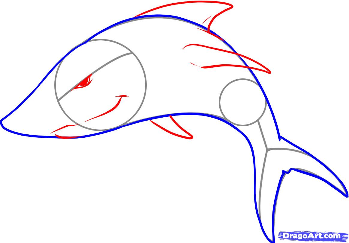 1163x812 Draw An Easy Shark, Step