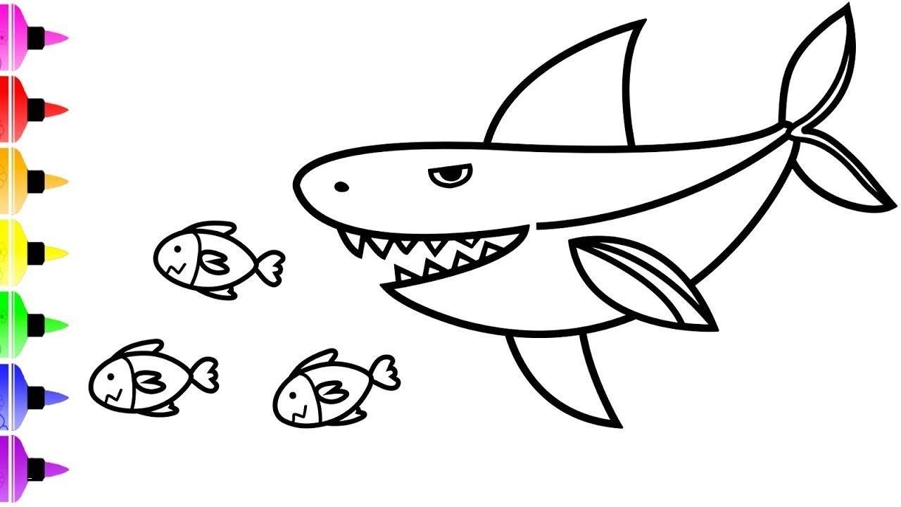 1280x720 Inspirational Shark Coloring Coloring Kids