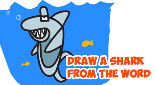 500x276 How To Draw A Cartoon Shark From The Word