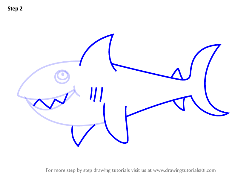 Shark Drawing Step By Step | Free download on ClipArtMag