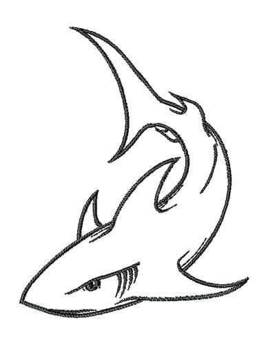 389x500 Shark Outline Image Shark Template Coloring