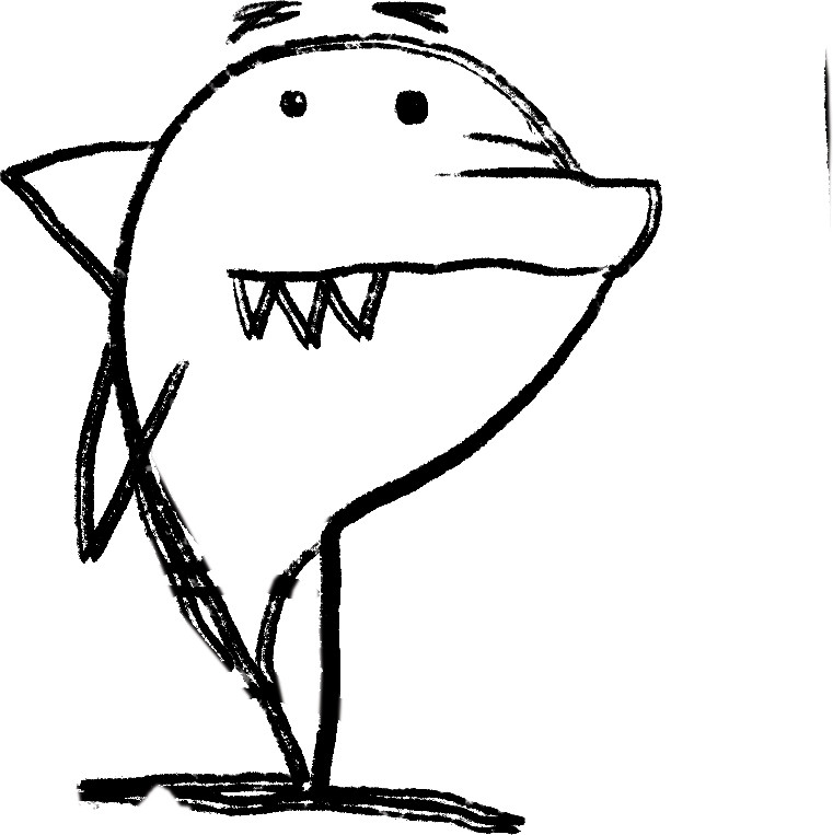 Shark Face Drawing