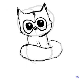 336x336 How To Draw A Baby Tiger Shark Cub Cute Saber Tooth And Easy Step