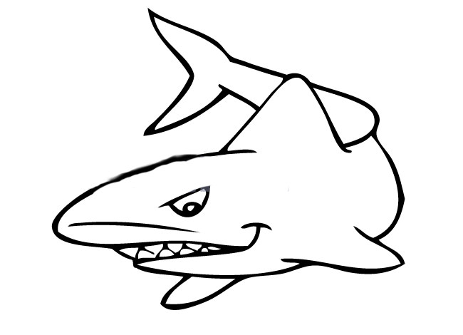 650x470 Shark Shape Templates, Crafts Colouring Pages Free