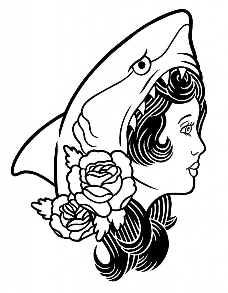 797x1024 Shark Face Gang Nifty! Tattoo, Tattoo Sketches, Face Tattoos