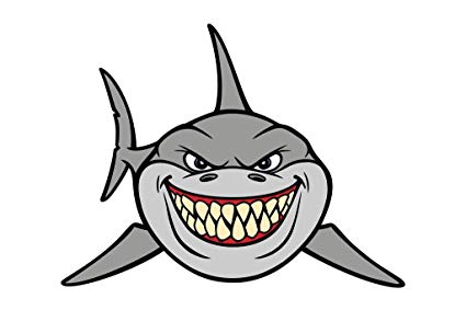 425x283 Poster Foundry Evil Mean Shark Smile Drawing