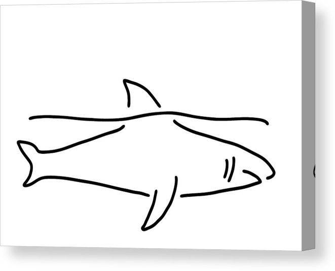 661x534 shark shark fish fin sea canvas print canvas art
