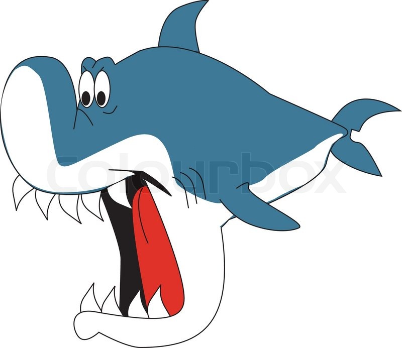 800x693 Open Mouth Shark Clipart