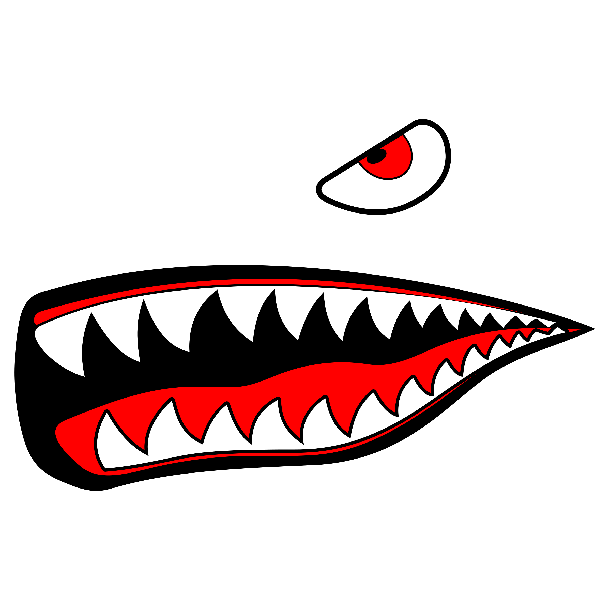 2400x2400 Shark Mouth Bape Drawing