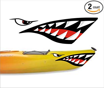 425x358 Welddecals Shark Teeth Mouth Decal Stickers Kayak