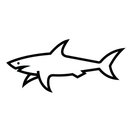 425x425 Simple Shark Outline Thenineties Club