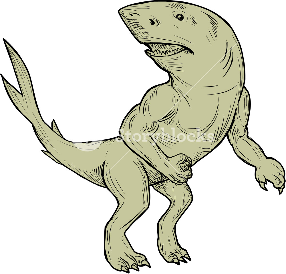 1000x961 Drawing Sketch Style Illustration Of A Nanaue, A Mythical Creature