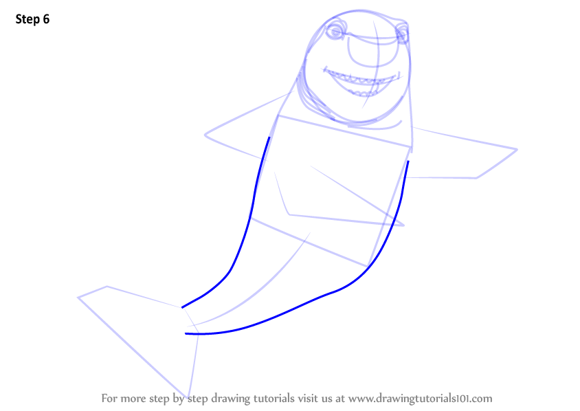 844x598 Learn How To Draw Lenny Lino From Shark Tale