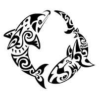 200x200 Dolphin Shark Tattoo Designs