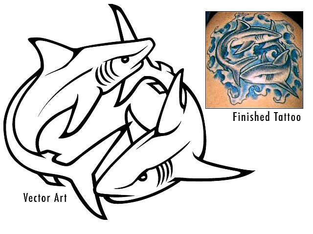 640x480 Shark Tattoo Inked Shark Tattoos, Pisces Tattoos, Pices Tattoo