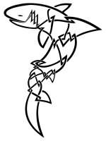 150x200 Celtic Shark Tattoo Drawing
