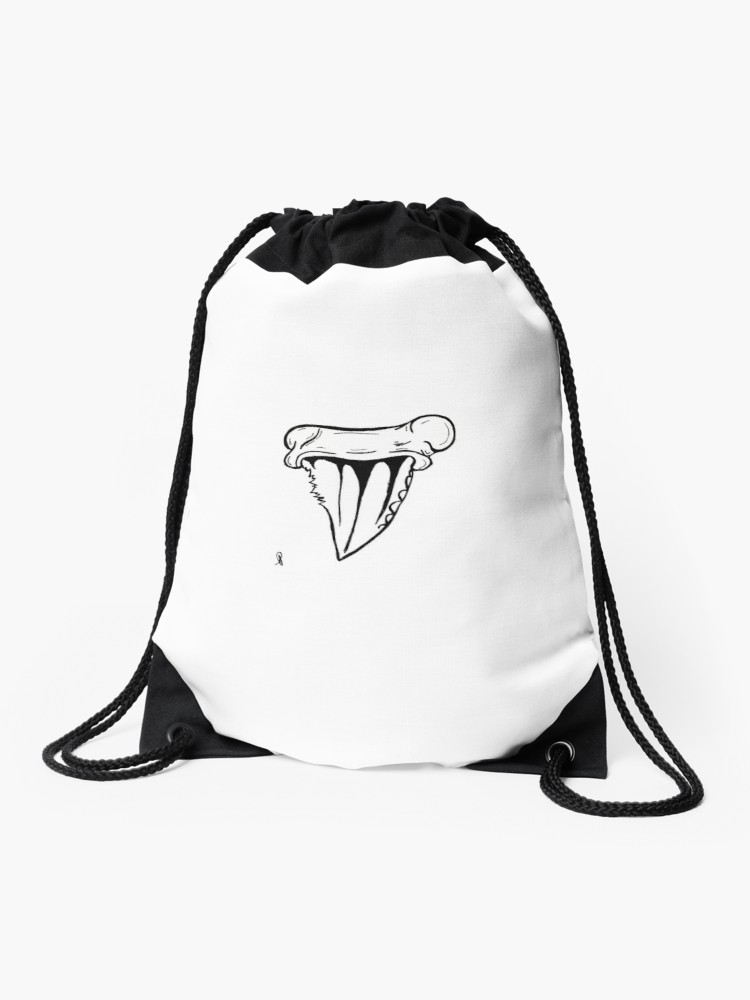 750x1000 Small Shark Tooth Drawstring Bag