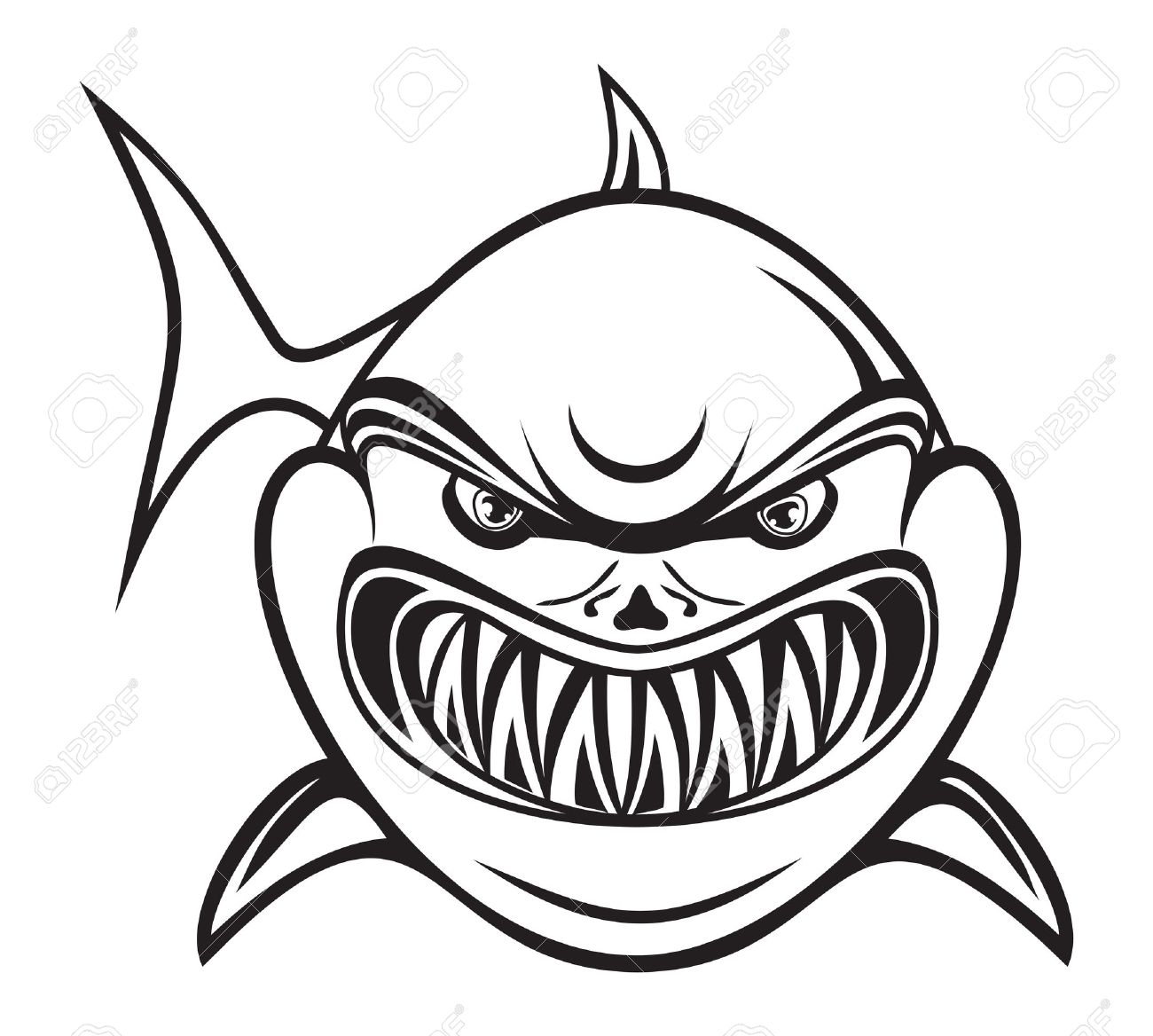 1300x1168 Shark Mouth Clipart Black And White