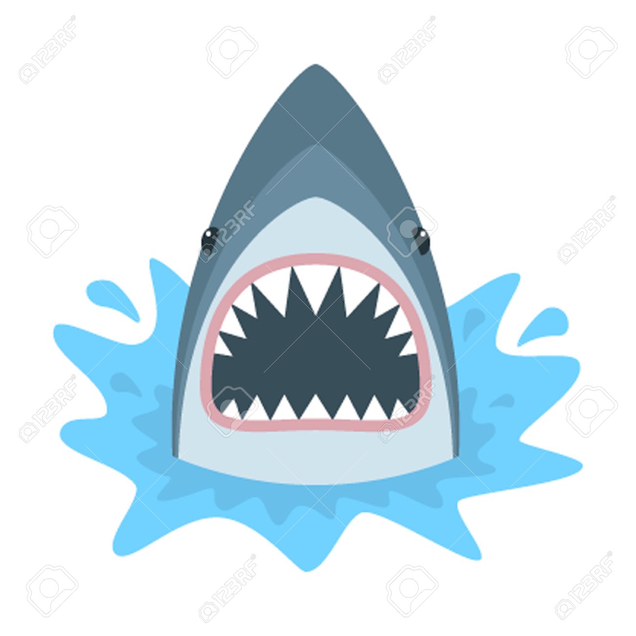 1300x1300 Shark Mouth Open Clipart