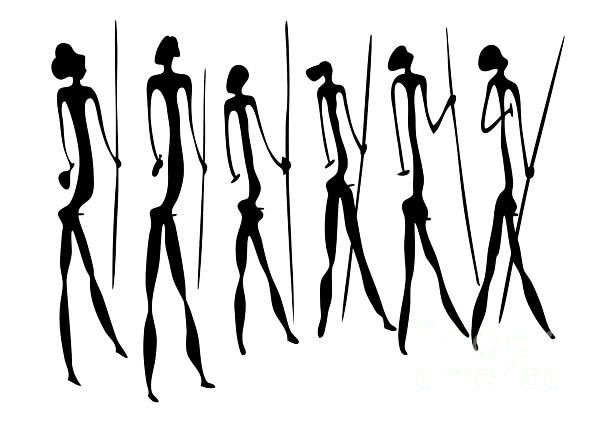 600x424 The Style Of Human Holding Sharp Sticks In The Drawing Kind