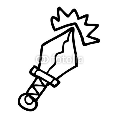 400x400 Line Drawing Cartoon Sharp Dagger Buy Photos Ap Images