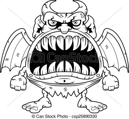 450x416 Angry Cartoon Gargoyle A Cartoon Illustration Of A Gargoyle